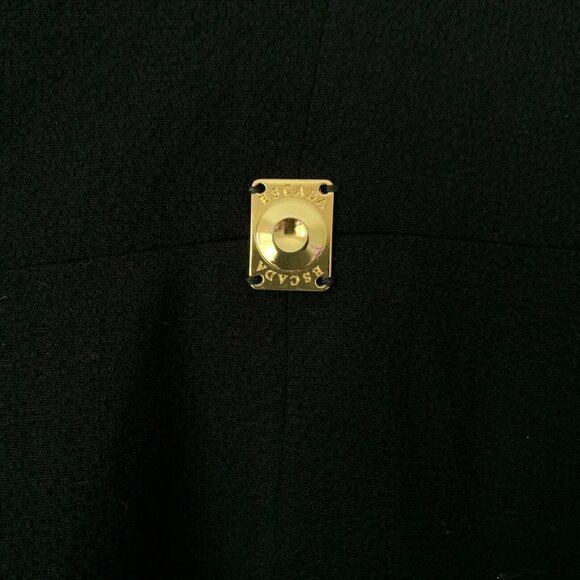 Escada 2 Dark Navy Gold Rivets Tailored Blazer - Picture 7 of 11